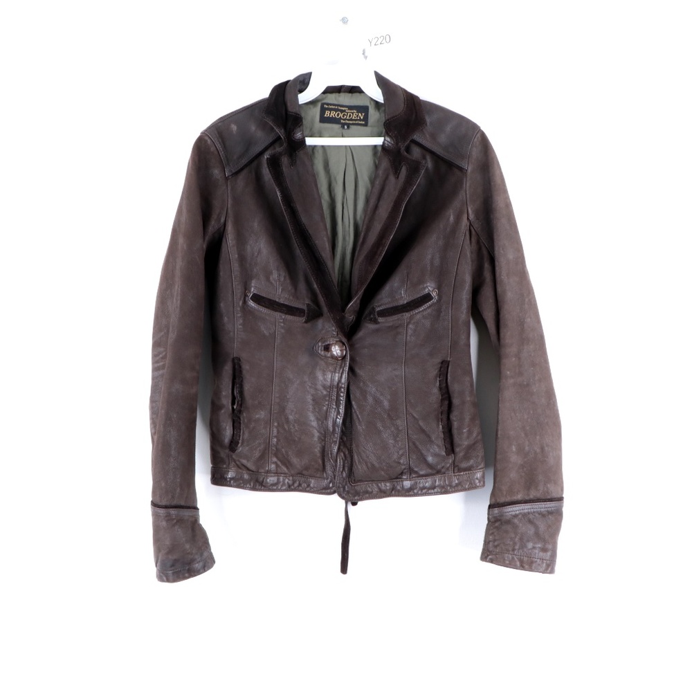 Vintage Brogden Western Leather Jacket Brown